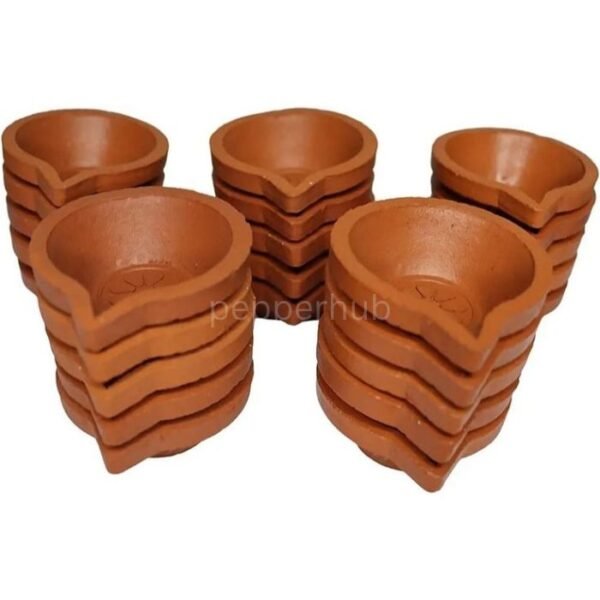 Traditional Clay Diyas - Set of 12